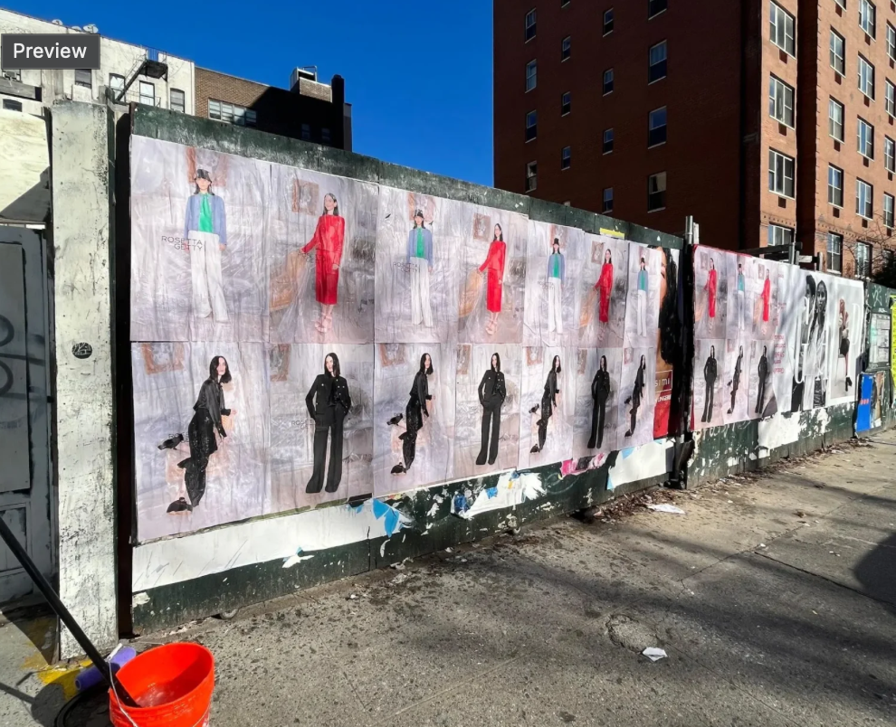 Indoor poster installation