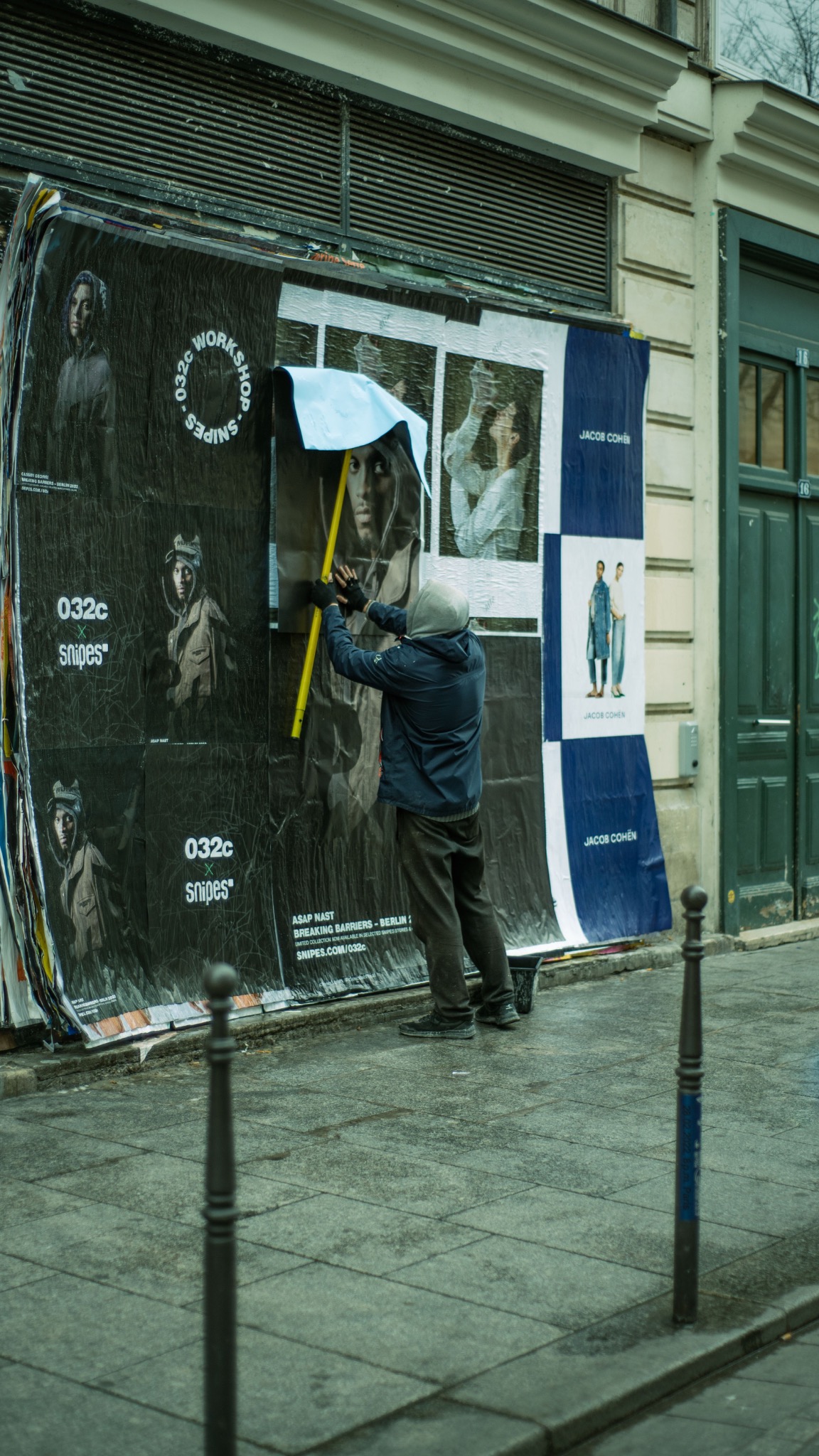 Street poster installation